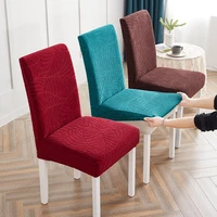 solid jacquard elastic chair cover for wedding dining room kitchen office banquet housse de chaise spandex chair slipcover 1pc