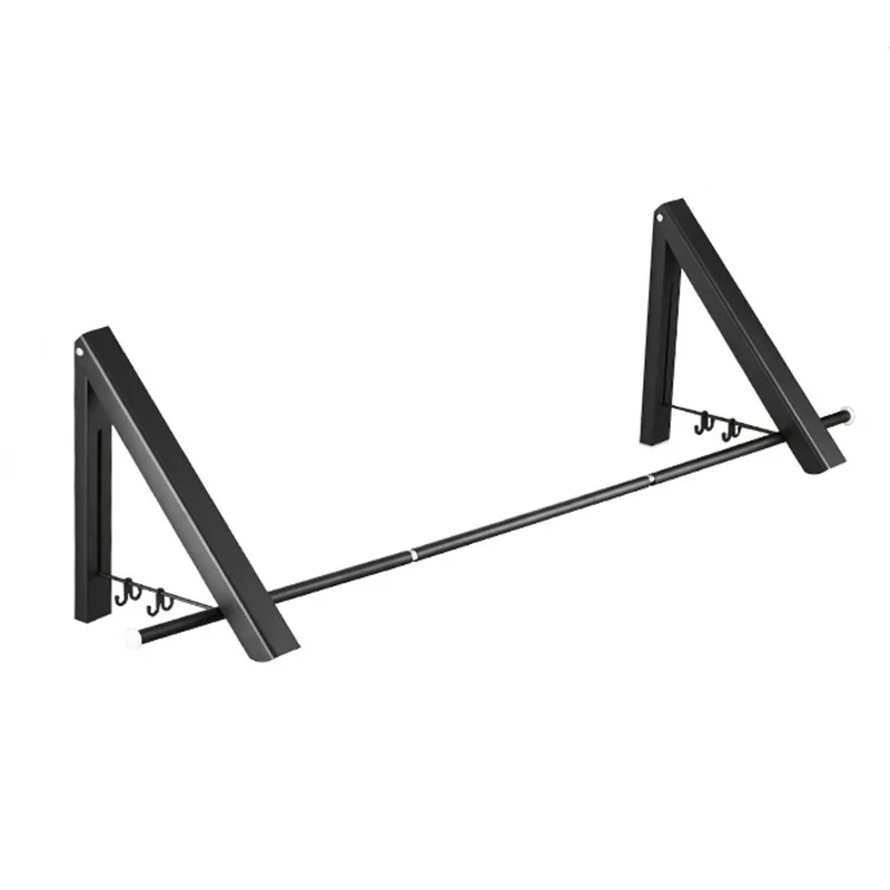 

Alumimum Folding Clothes Hanger Hotel Wall-mounted Bathroom Drying Rack Household Retractable Invisible Clothes Rail Drying Rack
