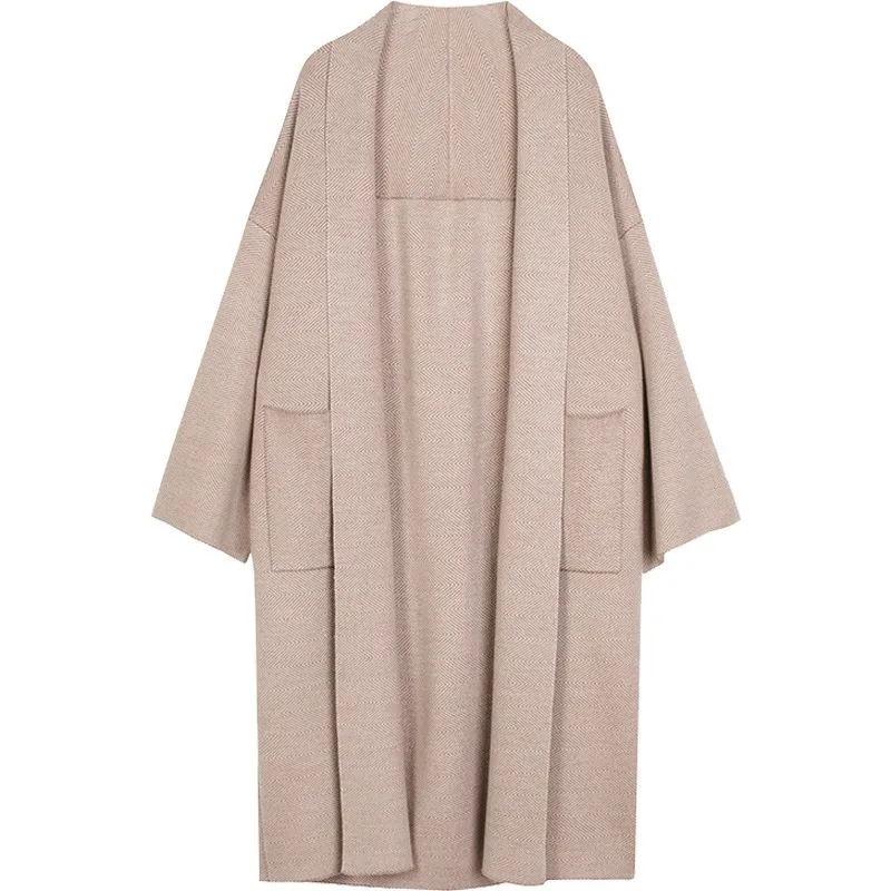 

Winter Elegant Winter Coats Loose knit Cardigan Woolen Sweater Oversized Extra Soft High-end Cardigan Knitting Coat for Women