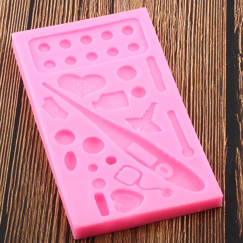Медицинская силиконовая форма медицинский стетоскоп помадка для кекса инструменты для украшения торта помадка форма для шоколада формы для мастики