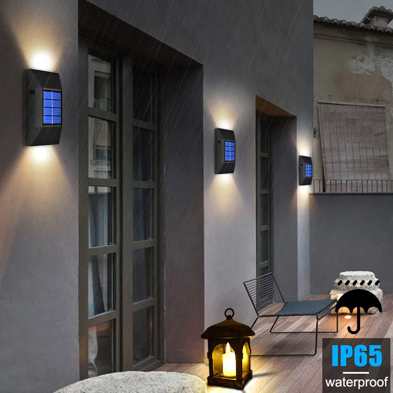 

Outdoor Solar LED Lamp Smart Waterproof Porch Wall Lights for Balcony Courtyard Garden Decorative Landscape Street Light