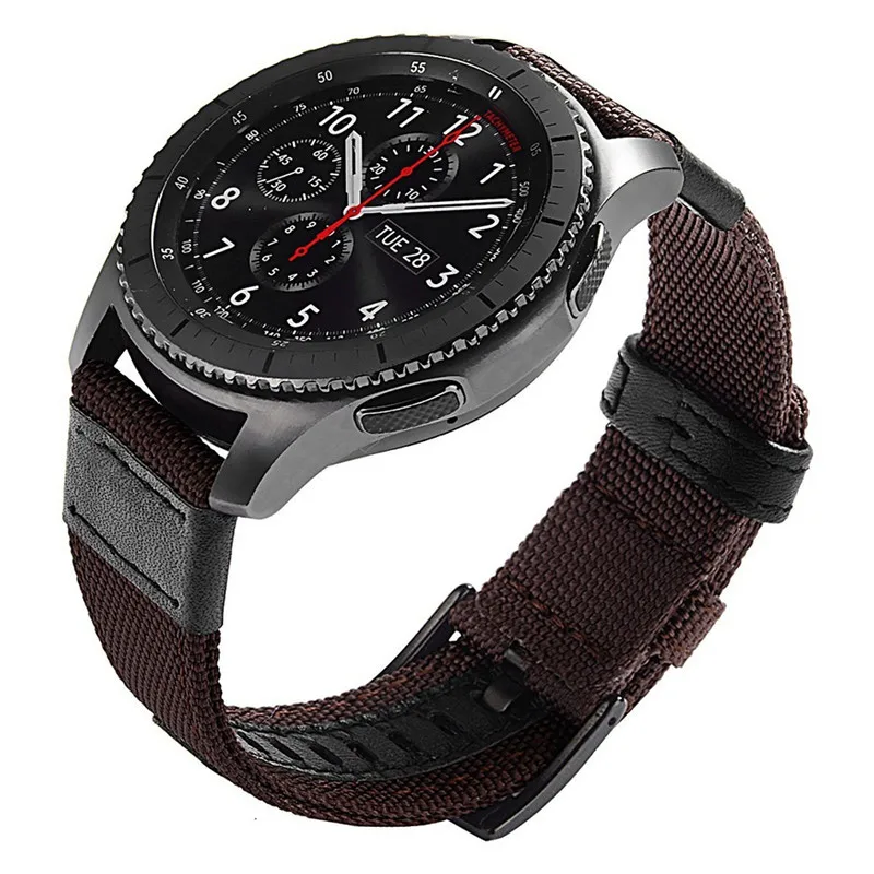 Армейский зеленый холщовый нейлоновый ремешок для Samsung Gear Sports S3 Watch 22 мм Jeep