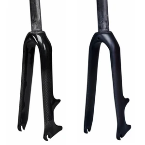 Глянцеваяматовая 3K Углеродное волокно складывающийся BMX Велосипедная вилка Передняя вилка для велосипеда 14 16 18 20 22 