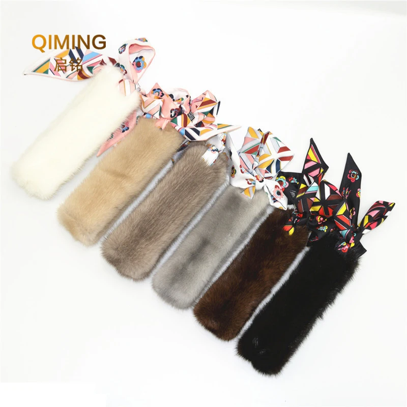 Шарф женский из натурального меха норки Осень-зима |