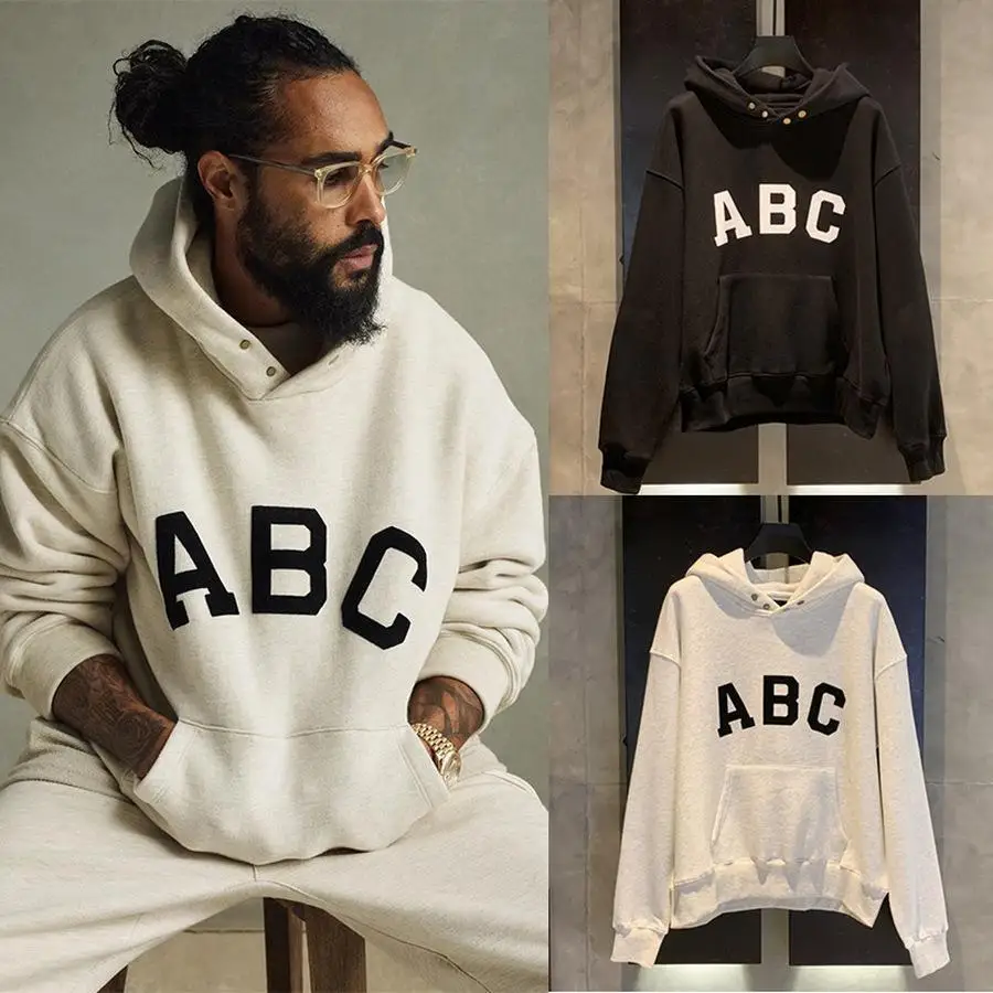 

Толстовка мужская оверсайз, 100% хлопок, с логотипом ABC