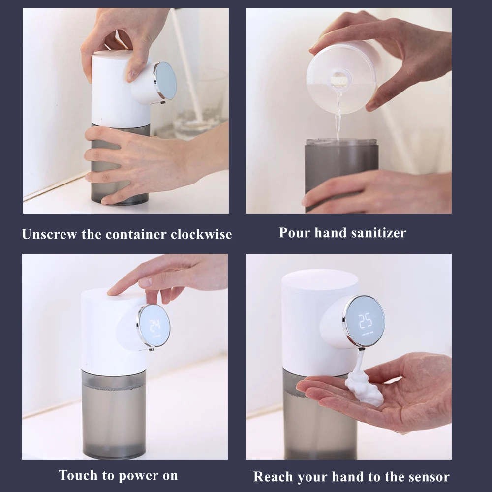 Автоматический дозатор жидкого мыла с бесконтактным датчиком пеногенератор