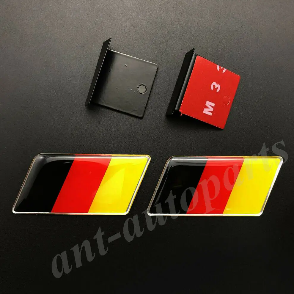 

2x Germany German Flag Car Front Grille Grill Emblem Badge Decals Sticker