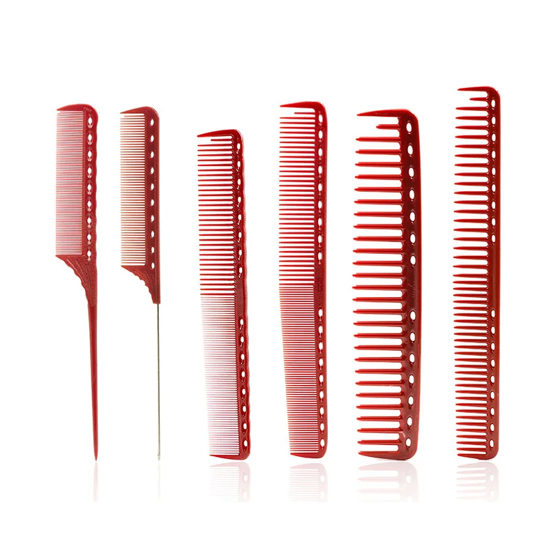 Hair Comb Set 6 шт./компл. профессиональная расческа для волос Термостойкие анти-статические Салон Парикмахерская расчески Уход за волосами Инструменты для укладки волос Расческа для стрижки - Цвет: Hair Comb Set