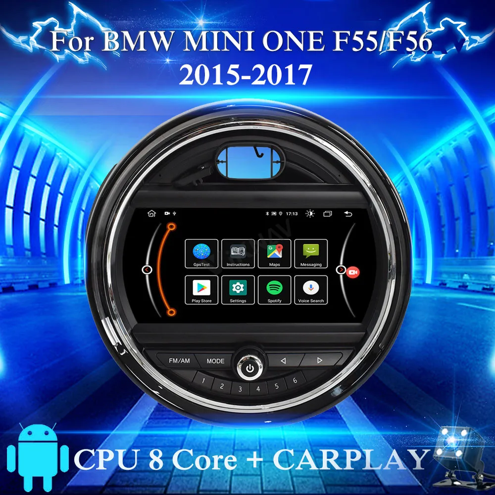 

Автомобильный DVD-плеер Android, автомобильное стерео для BMW Mini F55 F56 2015-2017, автомобильное радио, головное устройство, WIF Carplay, GPS-навигация