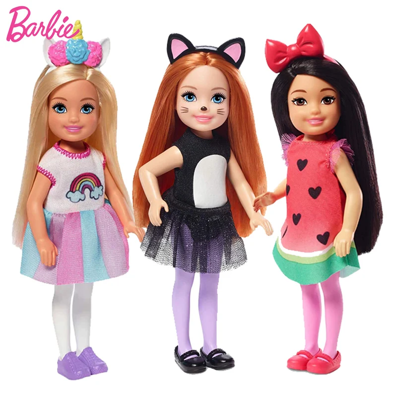Original Barbie Doll Club Chelsea with Clothes and Puppy Toys Accessories Barbie Lovely princess Girl Toy Juguetes Boneca Toys