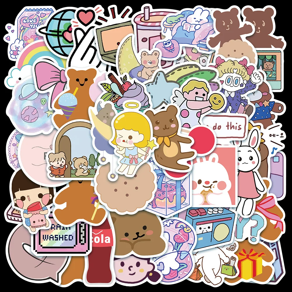 

10/30/50PCS Cute Stickers Bear Than Heart Graffiti Stickers Kids Suitcase Luggage Laptop Classic Toys Cartoon Stickers Wholesale