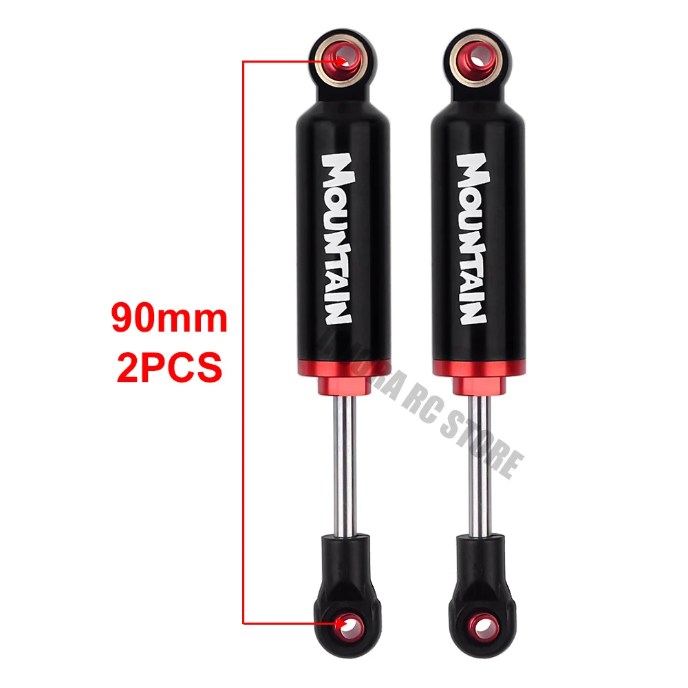 2PCS 90mm Black 2 шт. металлический амортизатор встроенный Весна 90/100/110/120 мм для 1/10 RC Рок Гусеничный и грузовик осевой SCX10 TRX-4 D90 RC Запчасти - Цвет: 2PCS 90mm Black