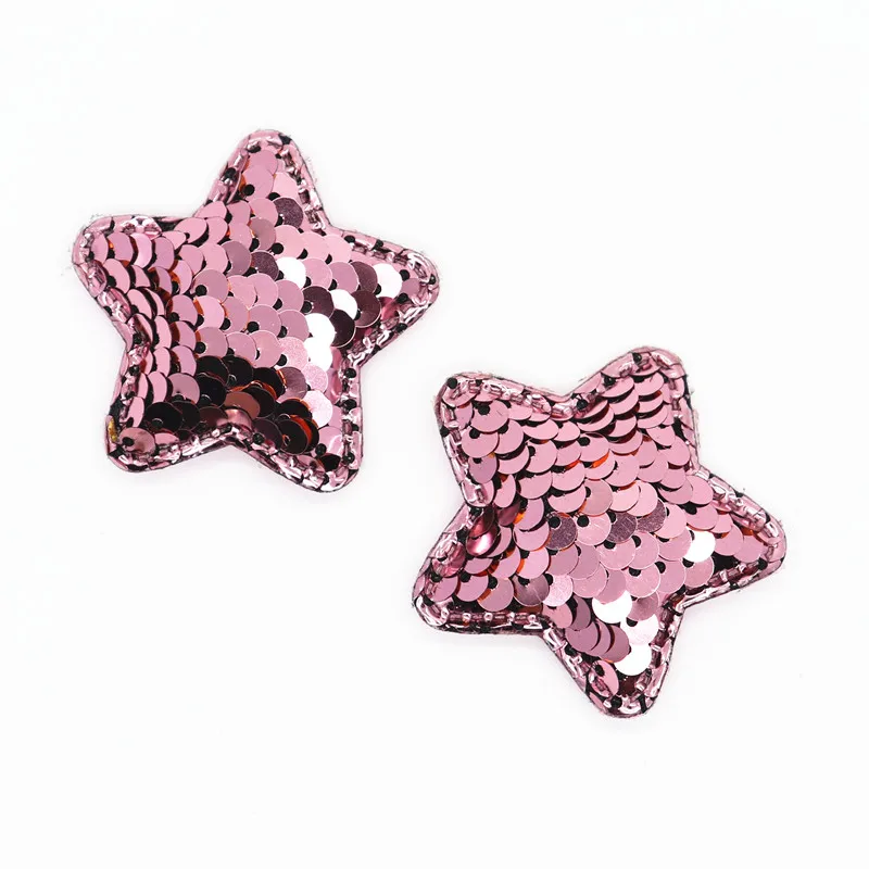 11 шт. двухсторонние патчи с блестками и аппликацией в виде звезды для заколок