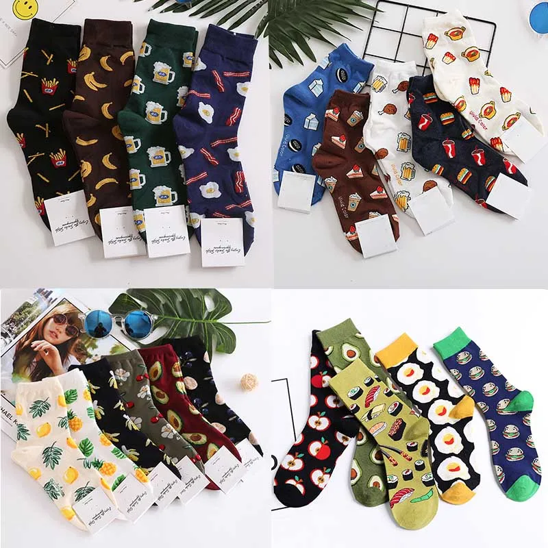 Harajuku счастливые мужские носки забавные чесаный Хлопковое платье на каждый день с