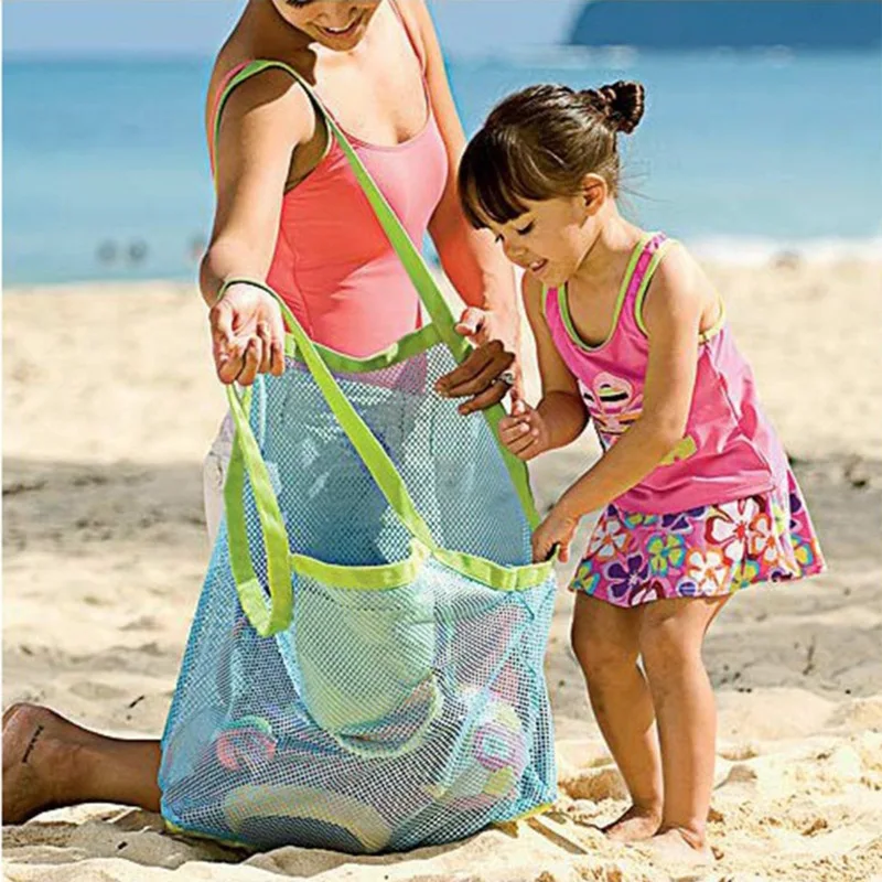 

10 pcs Large Shopping Bags Storage Reusable Childrens Toy Sand Dredging Tools Beach Sundries Bag Holder Easter