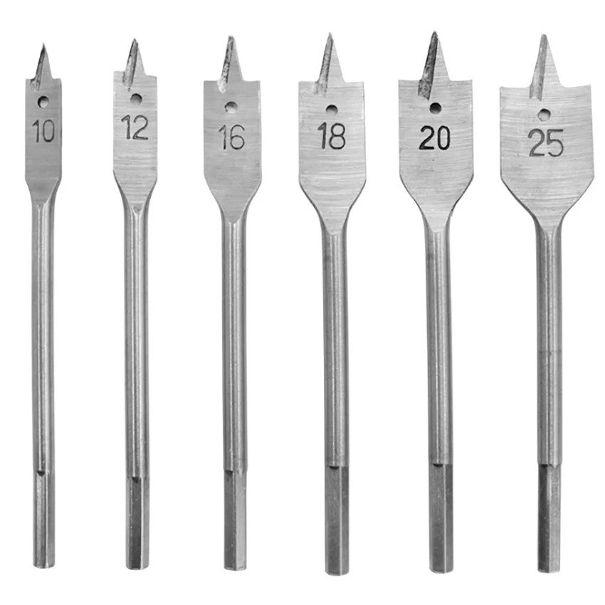 6 шт шестигранный хвостовик деревообрабатывающий плоское сверло комплекты 1/4 с