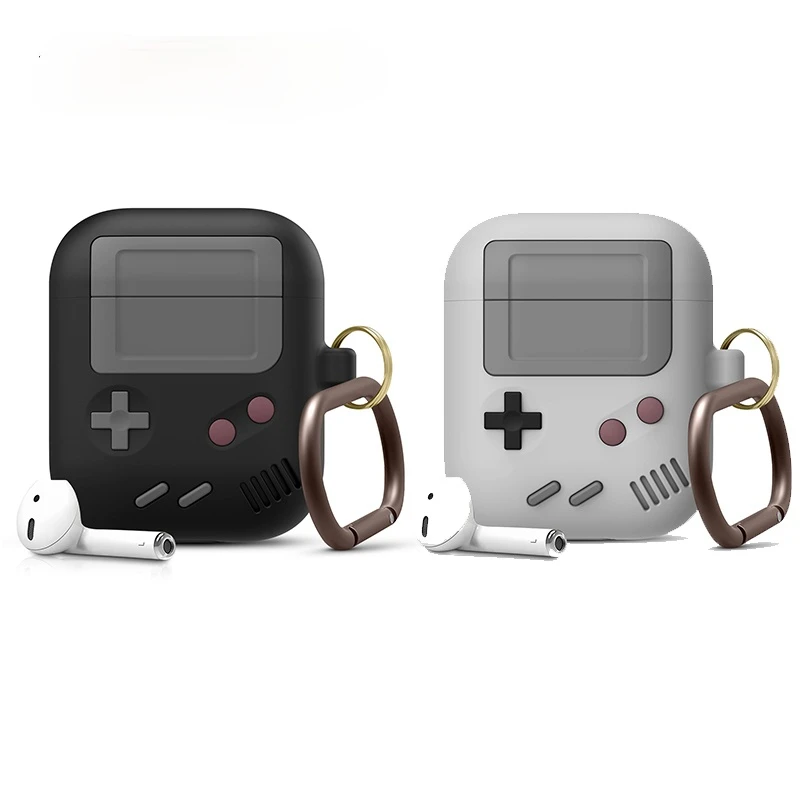 

Silicone Cover Case for AirPods Case Cover Compatible with for Airpods pro Case Classic Game Player Design Case with Keychain