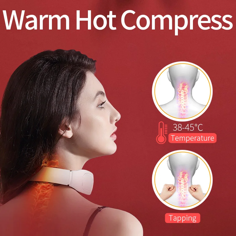 2020 новейший обновленный импульсный массажер для шеи 3 панели с подогревом