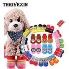 4 шт.компл. носки с питомцами Набор для маленькие собаки, кошки Щенок теплые лапы протектор Calcetines De Perro Para Skarpetki Pieski Meias Chaussette