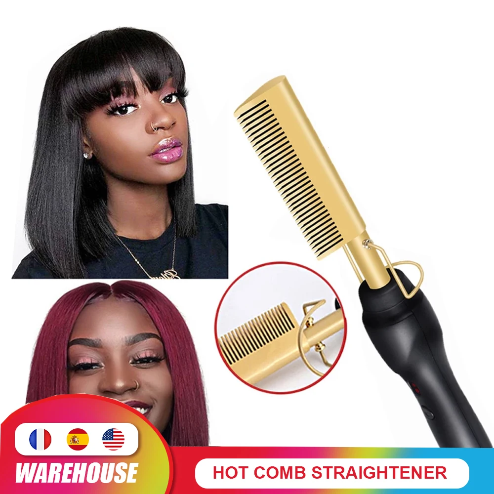 Расческа для выпрямления волос Электрический утюжок завивки плойка из