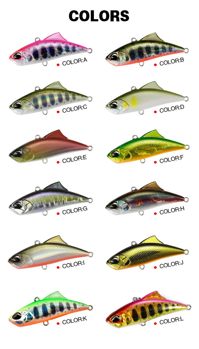 

Mavllos 3pcs/lot Japan Spearhead VIB Fishing Lure 5.3g 45mm Professional Sinking Hard Bait Lure Fishing Wobblers Bait