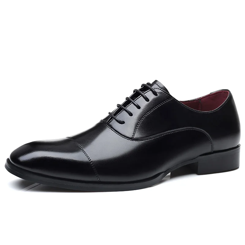 Мужские кожаные туфли-Дерби большие размеры 38-46 Классические деловые мужские