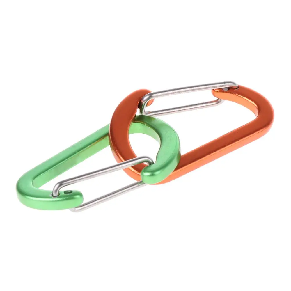 2 шт D форма быстро Висячие мини пряжка крюк зажим алюминиевый кемпинг карабин