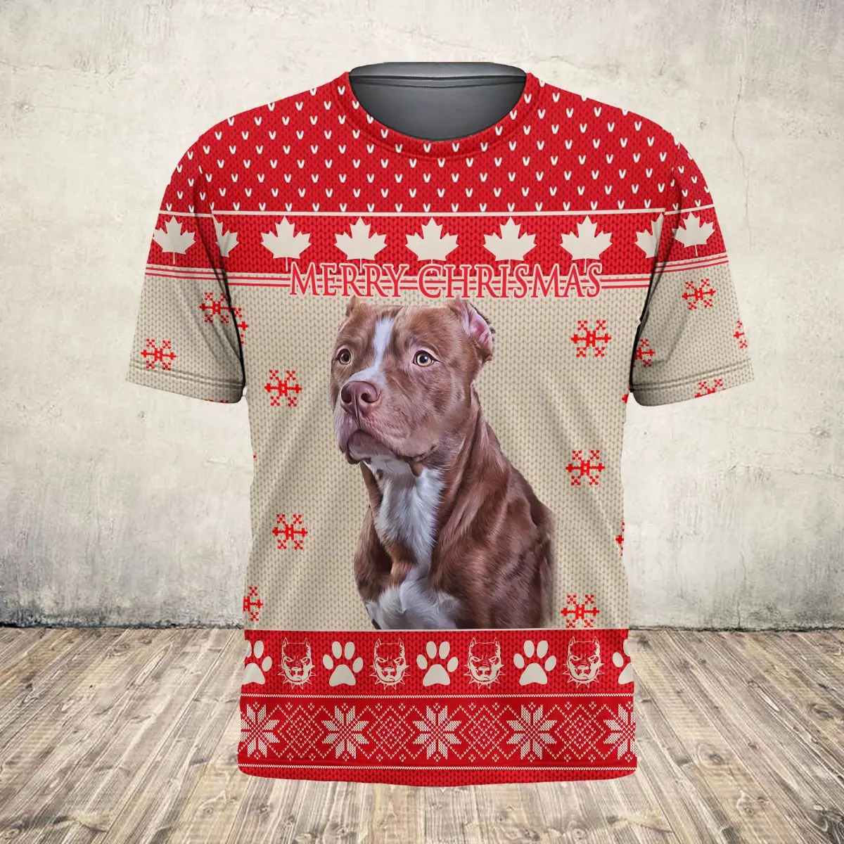 

Hot Sale t shirt Merry Christmas Love Pitbull Dog 3D Printed Mens Summer O-Neck Short sleeve Unisex Casual sports T-shirt DW05