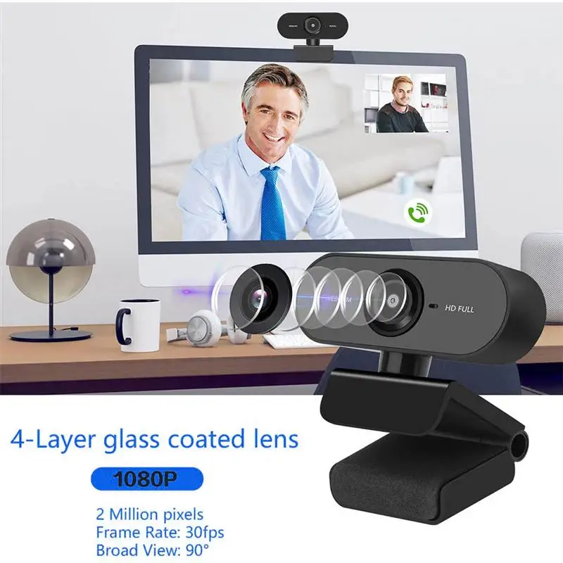 

Webcam 1080P HD Mini Camera Web Camera Camara Web Para PC USB Rotatable Web Cam For Live Streaming Broadcast Video Conference