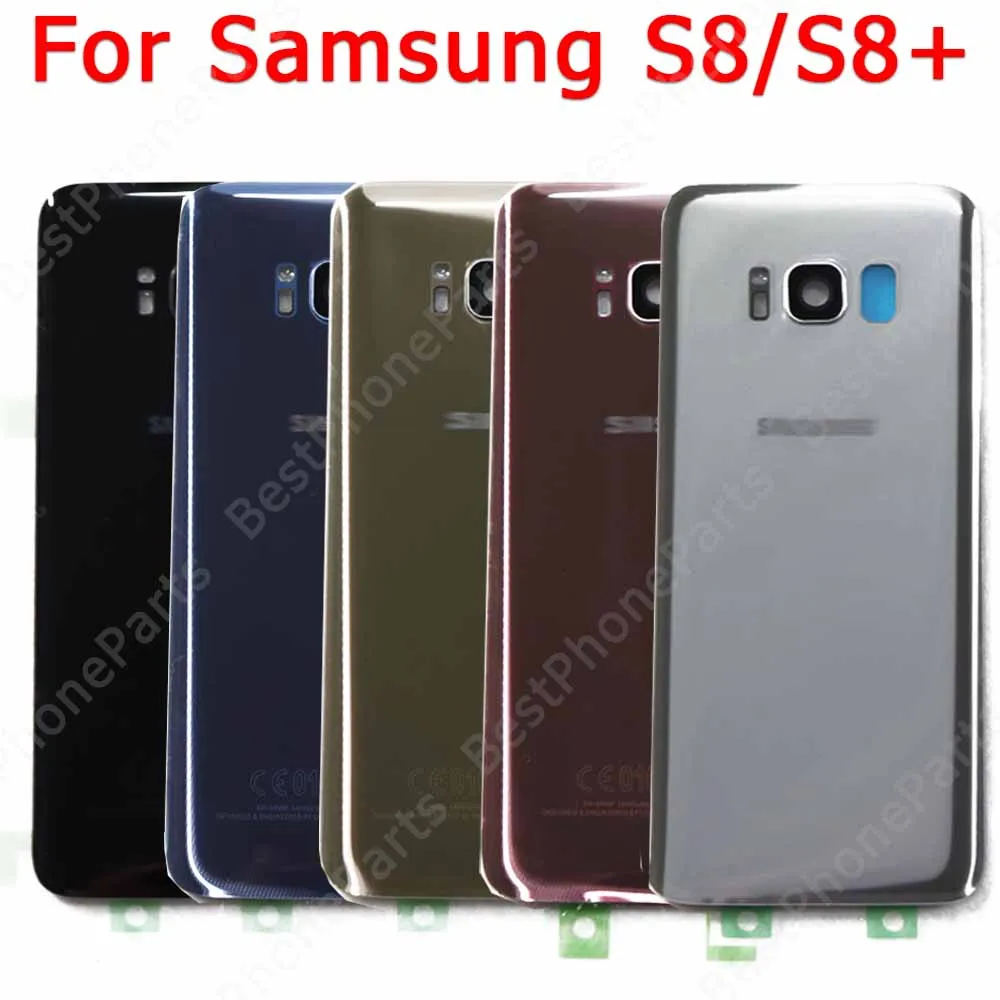 

Задняя крышка корпуса для Samsung Galaxy S8 Plus G950 G955, новая панель, Крышка корпуса батареи, задний оригинальный ремонт, запасные части