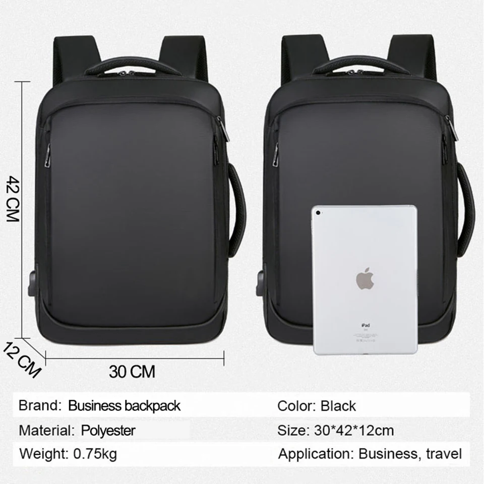 Мужской деловой рюкзак для ноутбука 17-15 6 дюймов с USB-зарядкой | Багаж и сумки