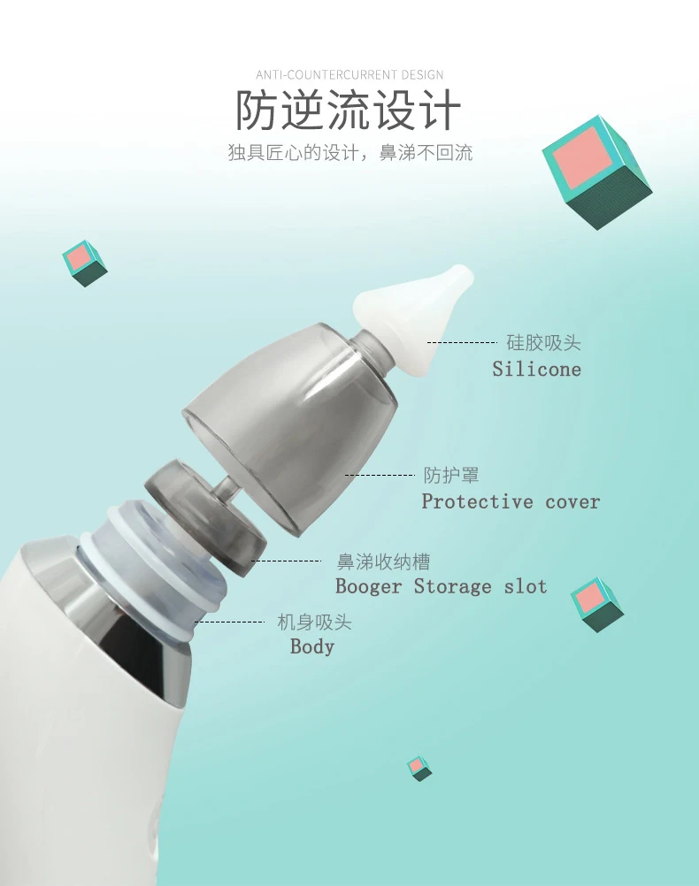 Детский носовой аспиратор для новорожденных носоочиститель назальный пылесос
