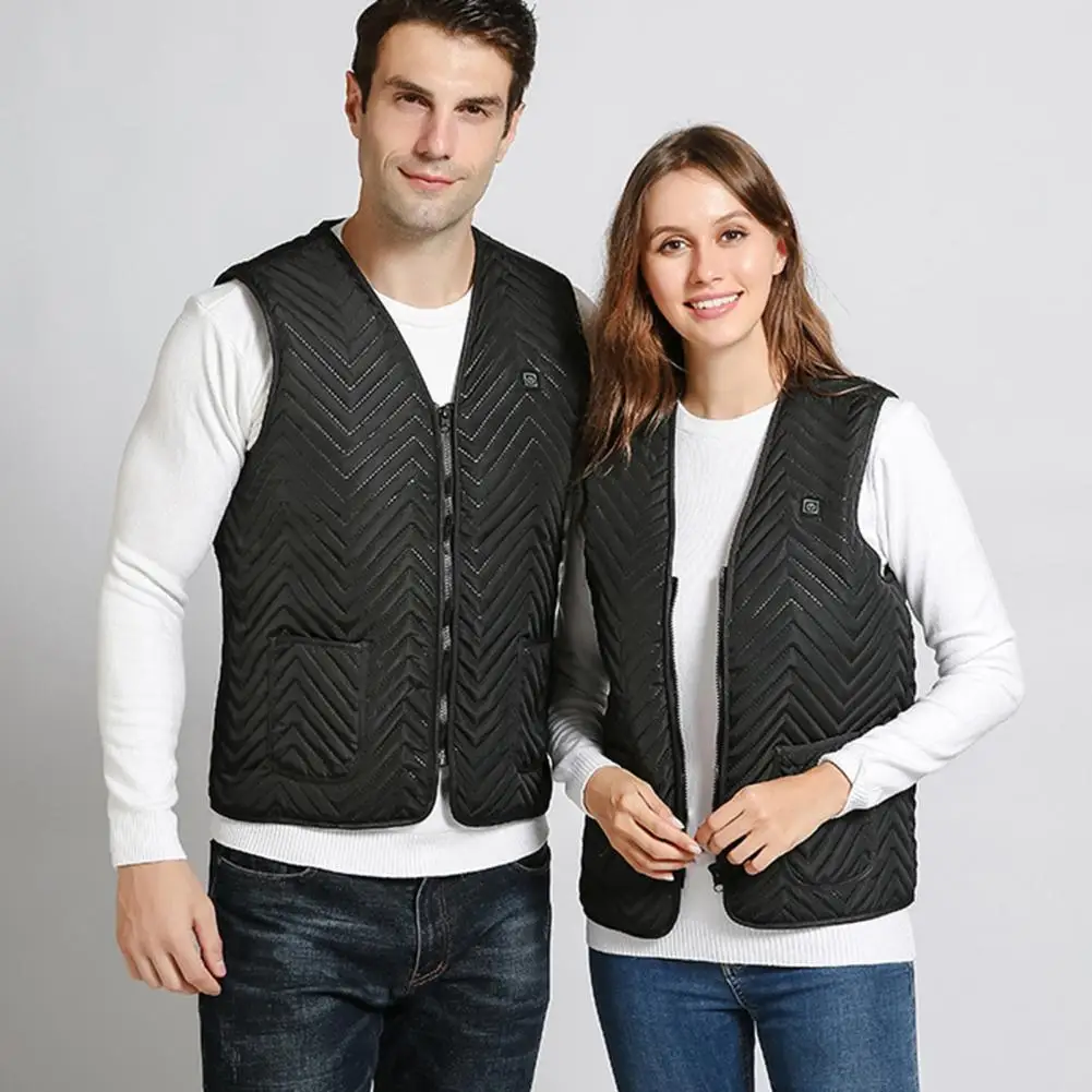 

Fashion Winter Waistcoat Sleeveless Soft Heating Vest 3 Adjust Mold USB Heating Vest Waistcoat