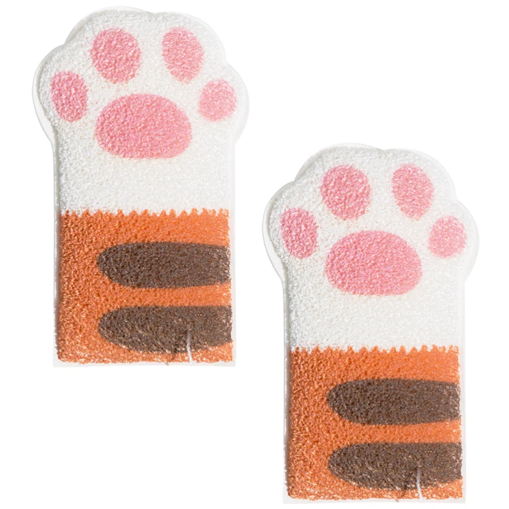 

2pcs Comfortable Bath Sponges Bath Body Scrubbers Pet Food Bowl Cleaning Sponges