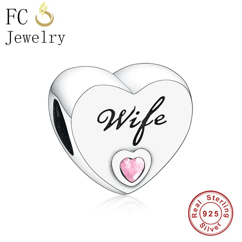 FC Jewelry подходит для оригинального BrandCharm браслета серебро 925 пробы сердце жена