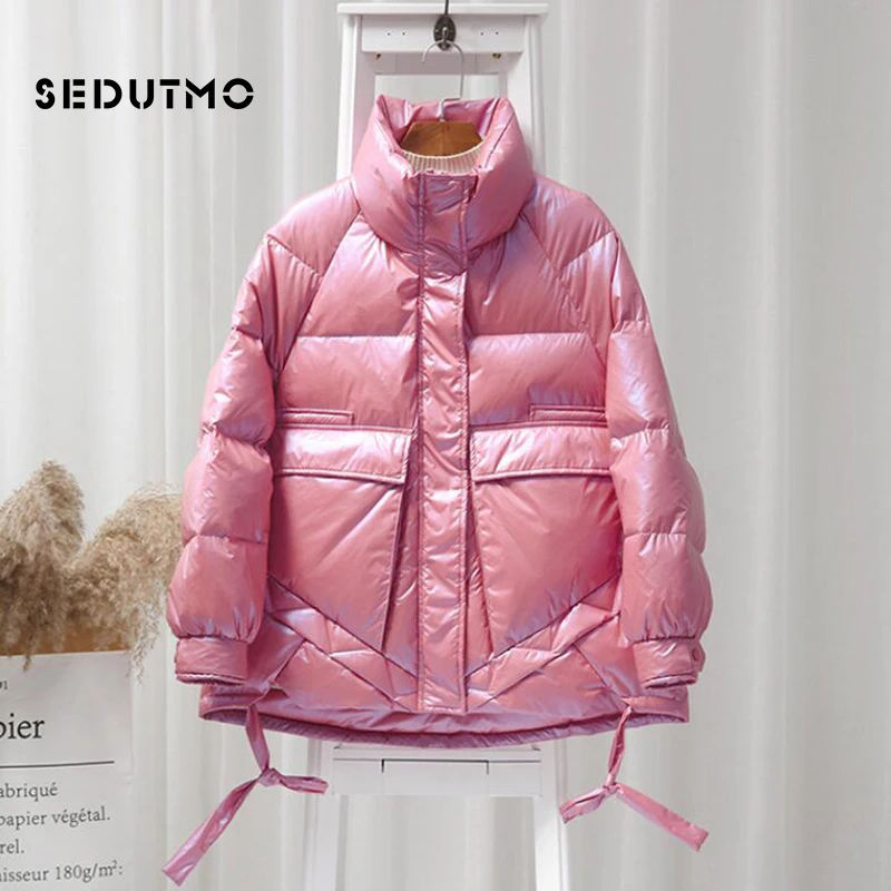 

SEDUTMO Winter Oversize Duck Down Coat Women Thick Warm Jacket Slim Spring Casual Short Puffer Jacket Parkas ED1082