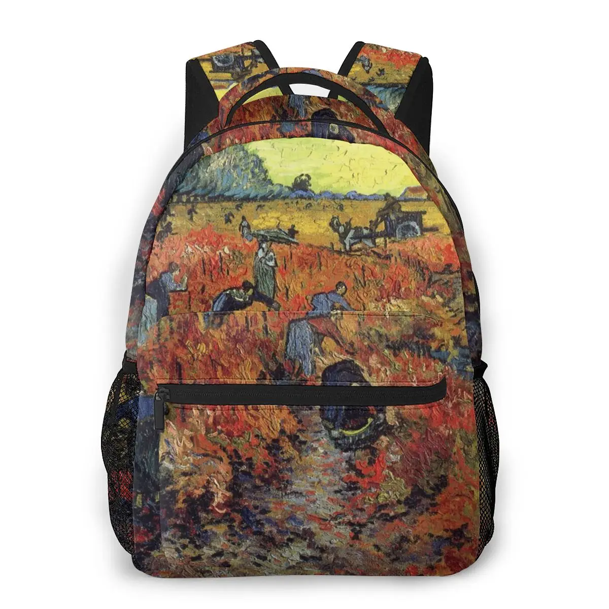 

Red Vineyard Backpack School Bags Casual for Teenager Girls Shoulder Bag Travel Bags