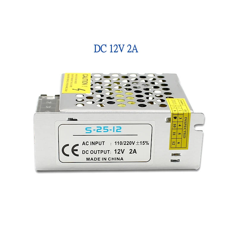 

LED Driver 12V 2A SMPS AC DC Power Supply Source 24W Switching Power Adapter Lighting Transformer 12 Volt 2A 24W