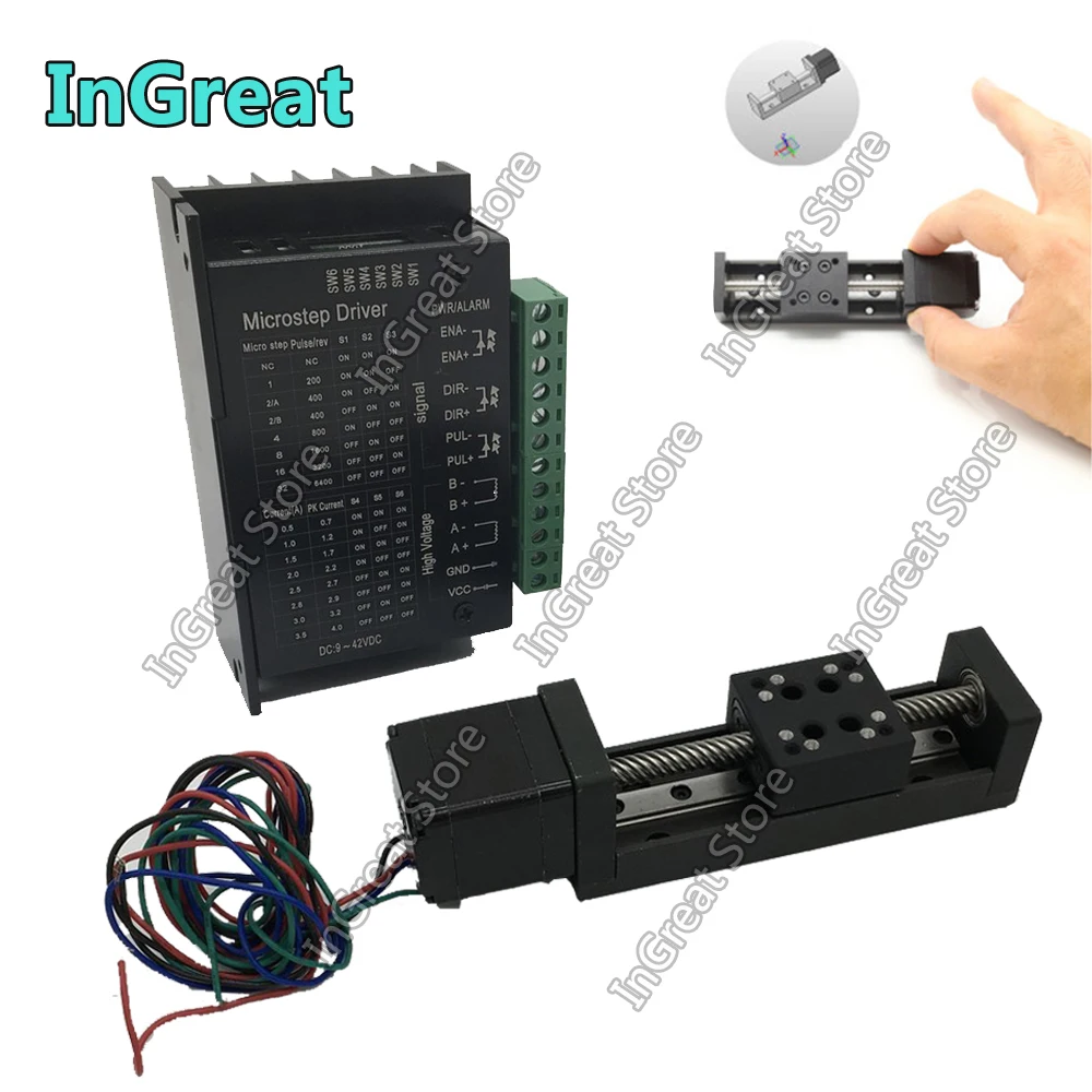 50 мм 2 дюймовый ход Т образная скользящая настольная рейка линейный этап