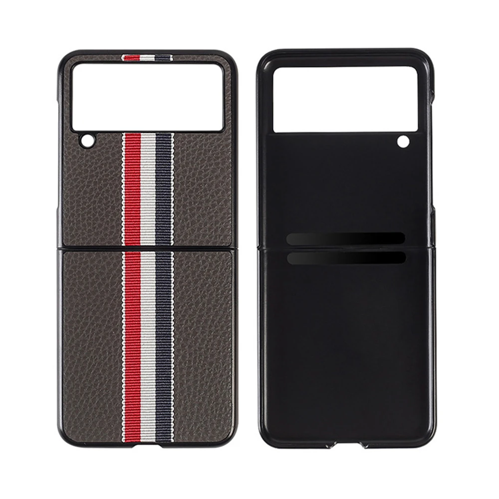 

For Samsung Galaxy Z Flip 3 Fashion Leather Phone Protective Case Replacement Back Cover Phone Shell