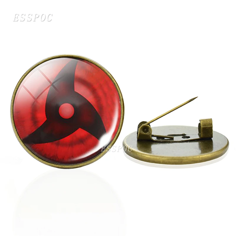 Uchiha Clan Rinnegan Sharingan глаз браслет Аниме Наруто плетеный кожаный браслет Наруто Саске Итачи Какаши Косплей ювелирные изделия - Окраска металла: Brooch 6