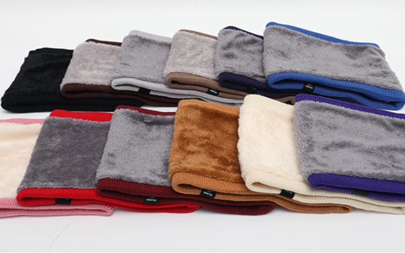 Женский и мужской теплый зимний вязаный шарф толстые эластичные вязаные шарфы на