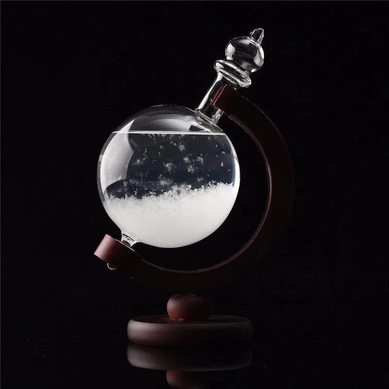 Прогноз погоды Хрустальное деревянное стеклянное основание Глобус форма