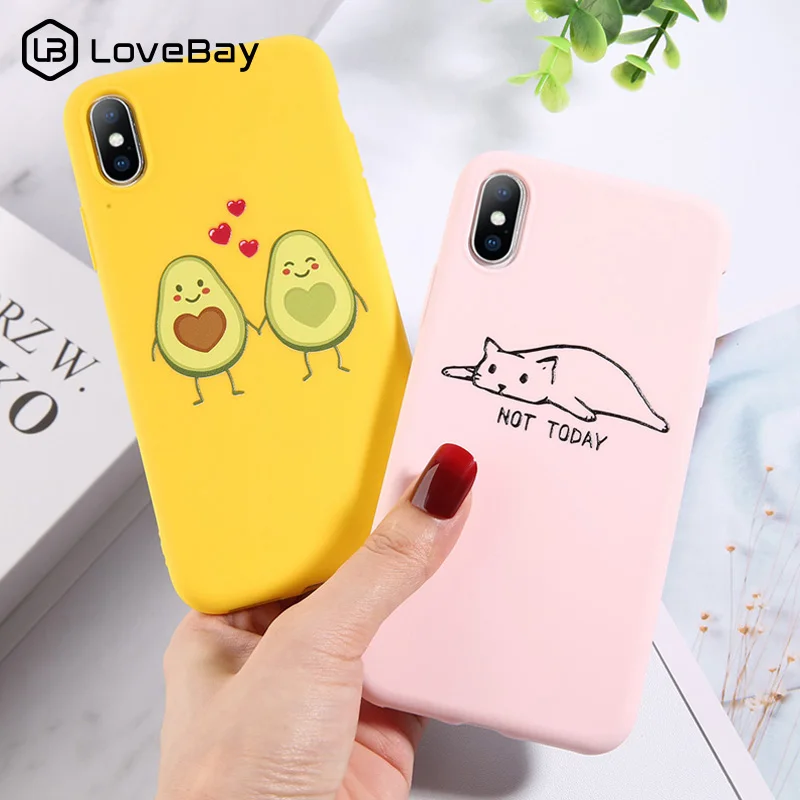 Lovebay милый авокадо чехол для телефона в форме кактуса для iPhone 11 Pro XR X XS Max 7 8 6 6s Plus 5 5S SE волн Корона силиконовая Мягкая задняя крышка