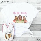 Женская футболка с круглым вырезом, футболка в стиле хип-хоп с принтом Святой Троицы, забавная уличная одежда в стиле панк, подарок для девушки, Новинка лета 2020