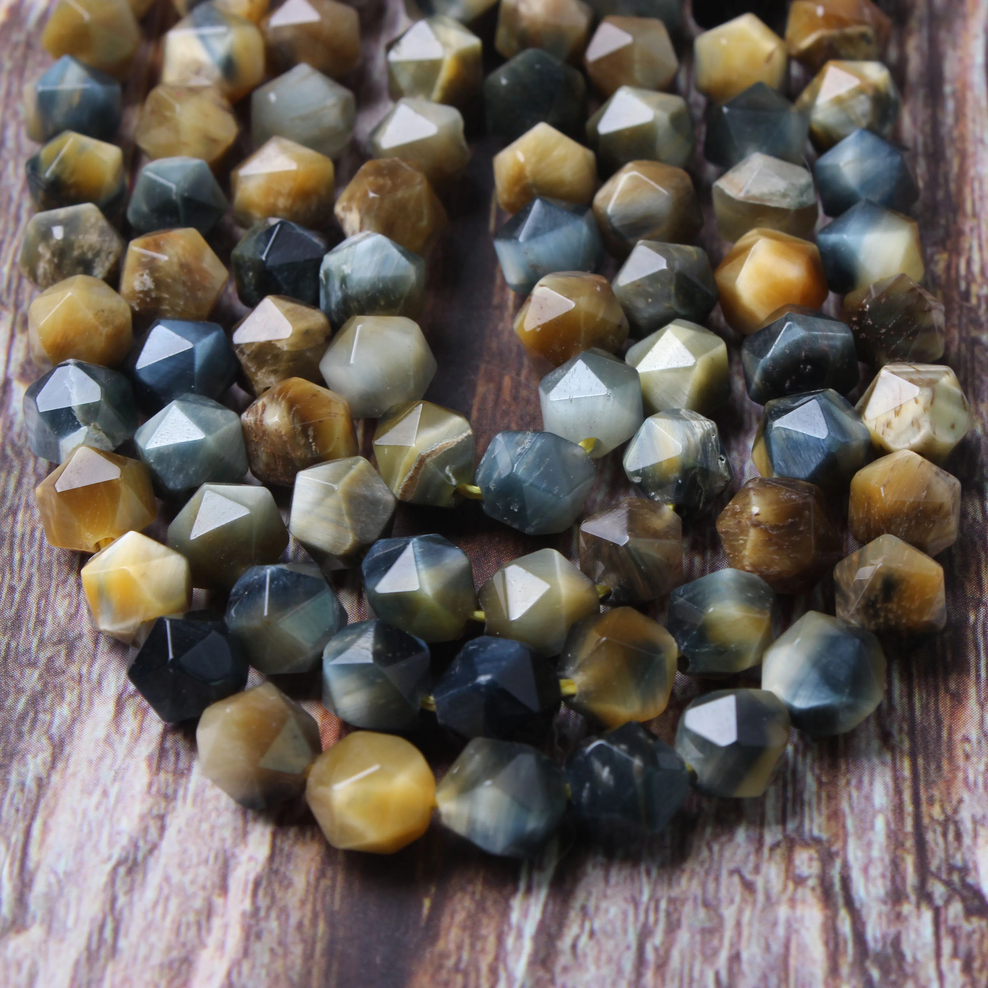 

Fashion jewelry natural gem universal cut tiger stone loose beads 8mm DIY bracelet necklace and accessories