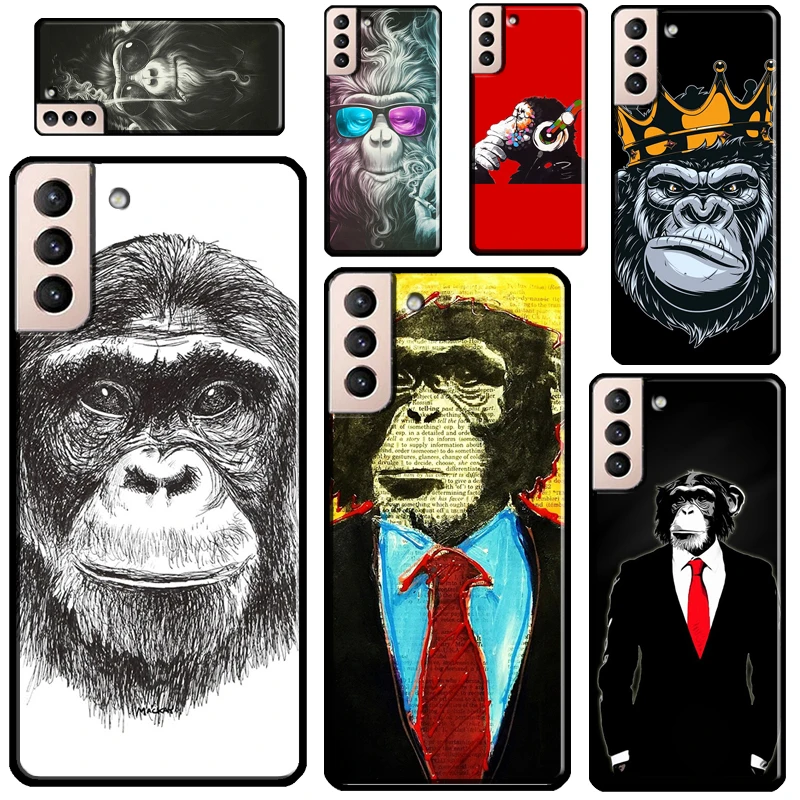 

Amazing Monkey Chimpanzee Case For Samsung Galaxy S21 Ultra S20 FE S9 S10 Plus Note 10 Note 20 S22 Ultra Back Cover
