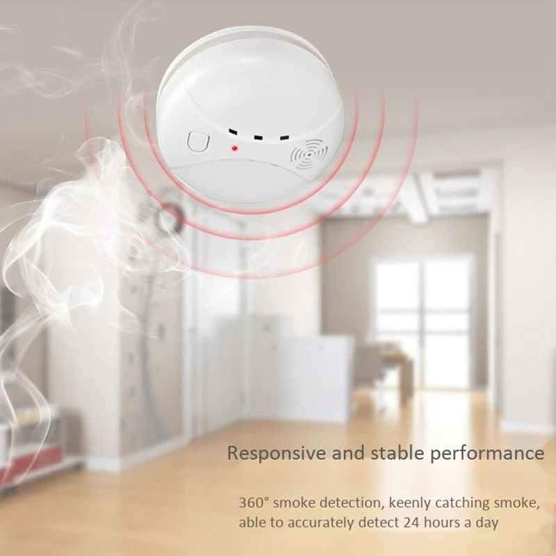 

MOOL Home Security Wireless Alarm Smoke Detector for Home Security Alarm System Sensor Alarm Smoke Detector