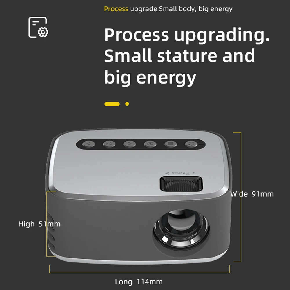Портативный мини-медиаплеер VEIDADZ T20 1080P USB HD 320x240 пикселей светодиодный LED для дома
