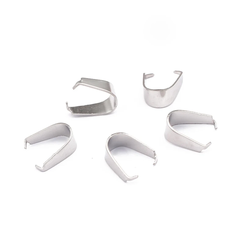 

Зажим для ювелирных изделий, Серебристый Зажим для ожерелья, крючки, соединитель для бижутерии, 50 шт., 4 Х9 мм